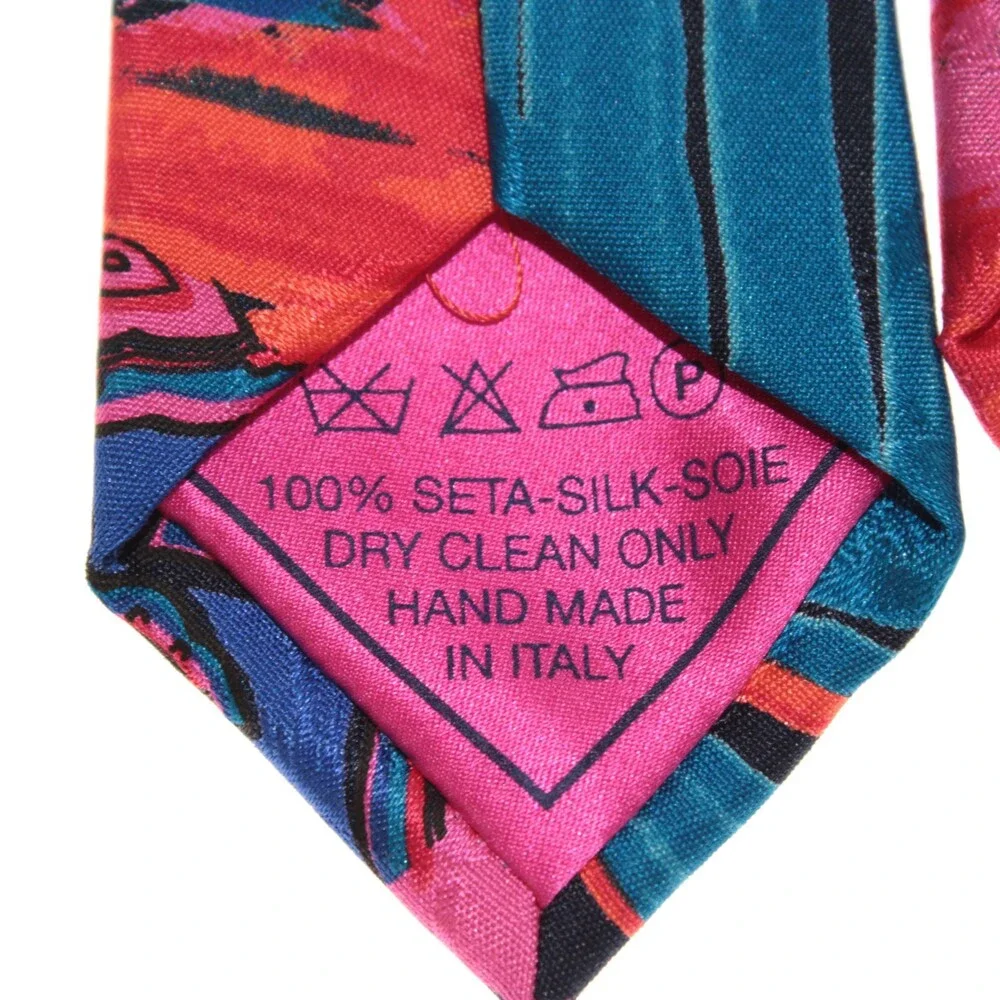 Italo Ferretti For Syd Jerome NWOT Neck Tie Abstract Print Silk Made in Italy